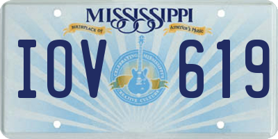 MS license plate IOV619