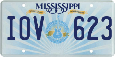 MS license plate IOV623