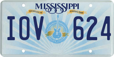 MS license plate IOV624