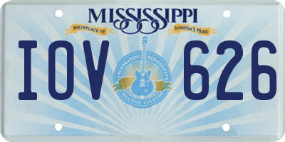 MS license plate IOV626