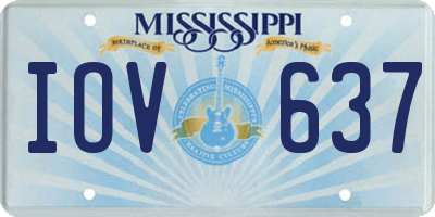 MS license plate IOV637