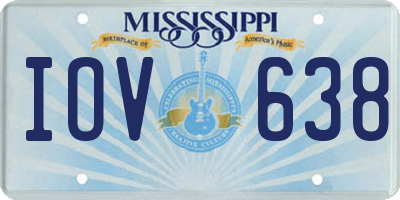 MS license plate IOV638