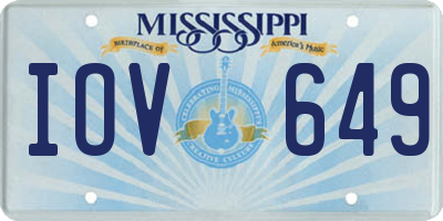 MS license plate IOV649