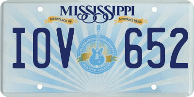 MS license plate IOV652
