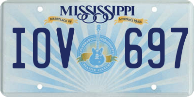 MS license plate IOV697