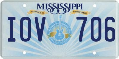 MS license plate IOV706