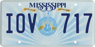 MS license plate IOV717