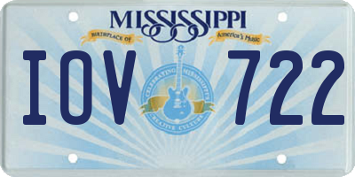 MS license plate IOV722