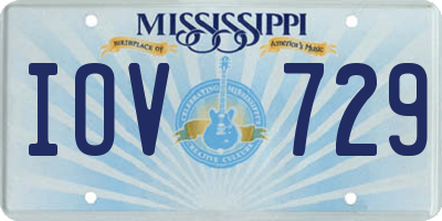 MS license plate IOV729