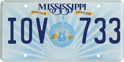 MS license plate IOV733