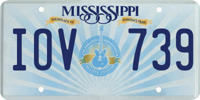 MS license plate IOV739