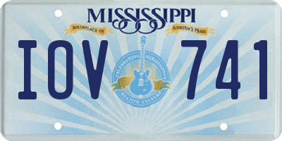 MS license plate IOV741