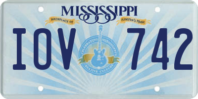 MS license plate IOV742