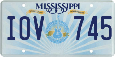 MS license plate IOV745