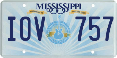 MS license plate IOV757