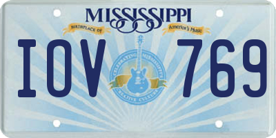 MS license plate IOV769