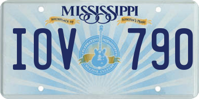 MS license plate IOV790