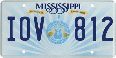MS license plate IOV812