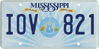 MS license plate IOV821