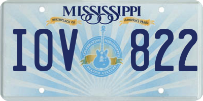 MS license plate IOV822