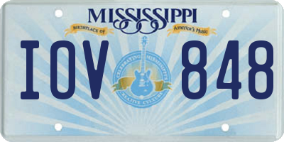 MS license plate IOV848