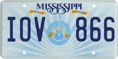 MS license plate IOV866
