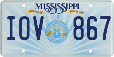 MS license plate IOV867
