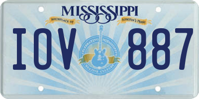 MS license plate IOV887
