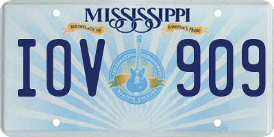 MS license plate IOV909