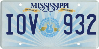MS license plate IOV932