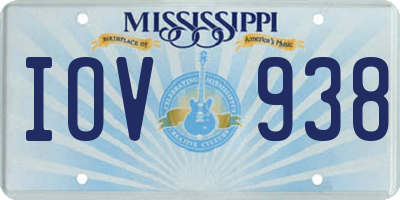 MS license plate IOV938