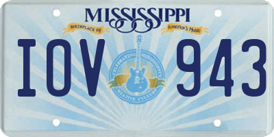 MS license plate IOV943