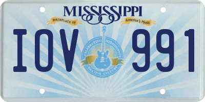 MS license plate IOV991