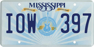 MS license plate IOW397