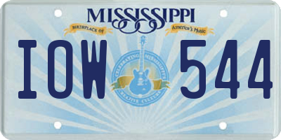 MS license plate IOW544