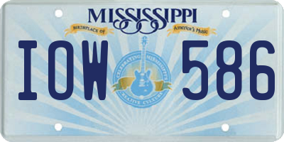 MS license plate IOW586