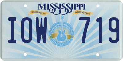 MS license plate IOW719