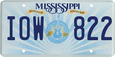 MS license plate IOW822
