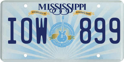 MS license plate IOW899