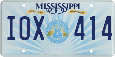 MS license plate IOX414