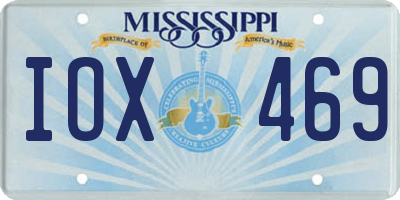 MS license plate IOX469