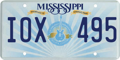 MS license plate IOX495