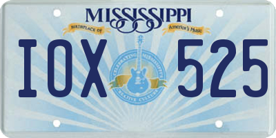 MS license plate IOX525