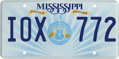 MS license plate IOX772
