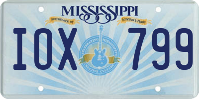 MS license plate IOX799