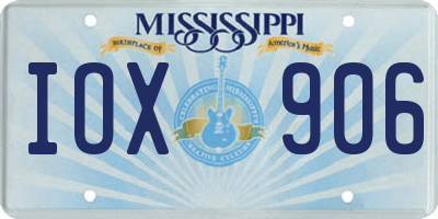 MS license plate IOX906