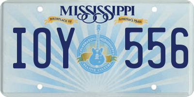 MS license plate IOY556