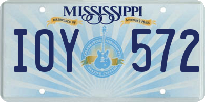 MS license plate IOY572