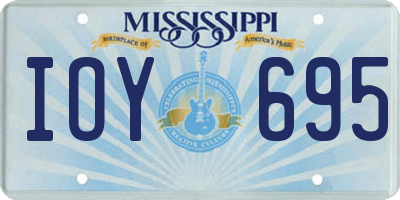 MS license plate IOY695
