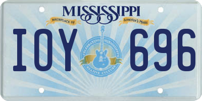 MS license plate IOY696